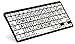 Logickeyboard BT Wireless with Large Print • for iPad and Mac • Black Letters on White Keys • p/n LKBU-LPBW-BTON-US