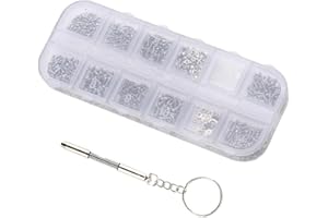 YUHENGCT Eyeglass Repair Kit with Screws,Sunglass Glasses Repair Kit, Assorted Screwdriver Nuts Stainless Steel Screws Tool f