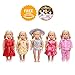 GOPOWD 18 Inch American Girl Doll Clothes Wardrobe Makeover - 5 Outfits with 1 Pair Elegant Shoes for My Life Doll, Our Generation, Journey Girl Dolls Accessories