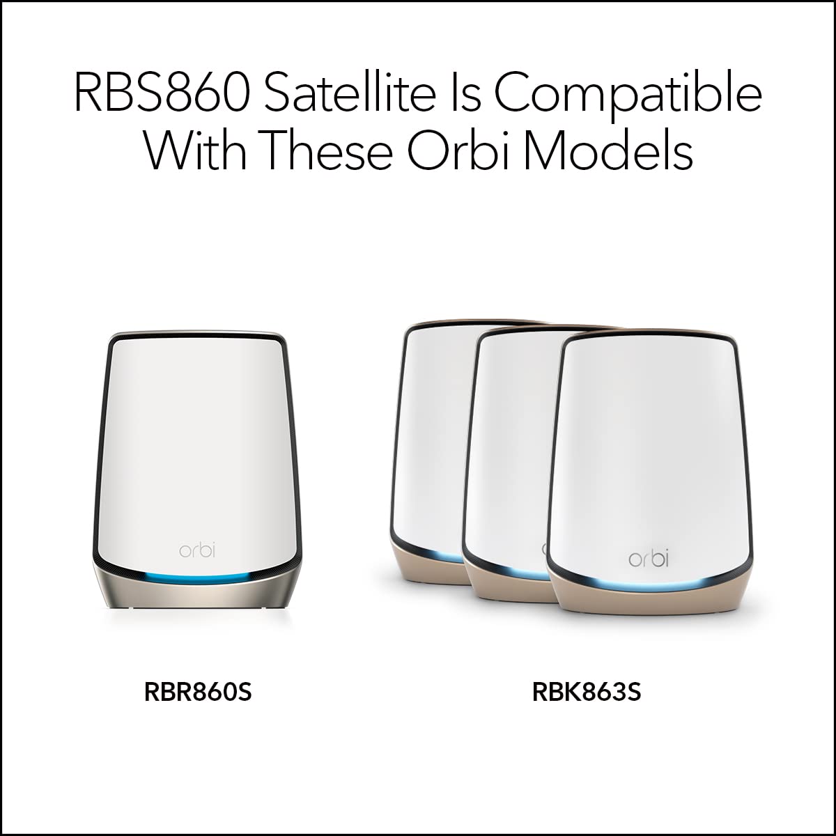 NETGEAR Orbi Tri-Band WiFi 6 Mesh Add-on Satellite (RBS860) - Works with Orbi RBR860S and RBK863S, Adds Coverage Up to 2,700 sq. ft., AX6000 (6Gbps)