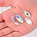Hicarer AB Clear Acrylic Gems Horse Eye Artificial Crystal Buttons Sew On Flatback Rhinestones for Clothing Decorations, 150 Pieces