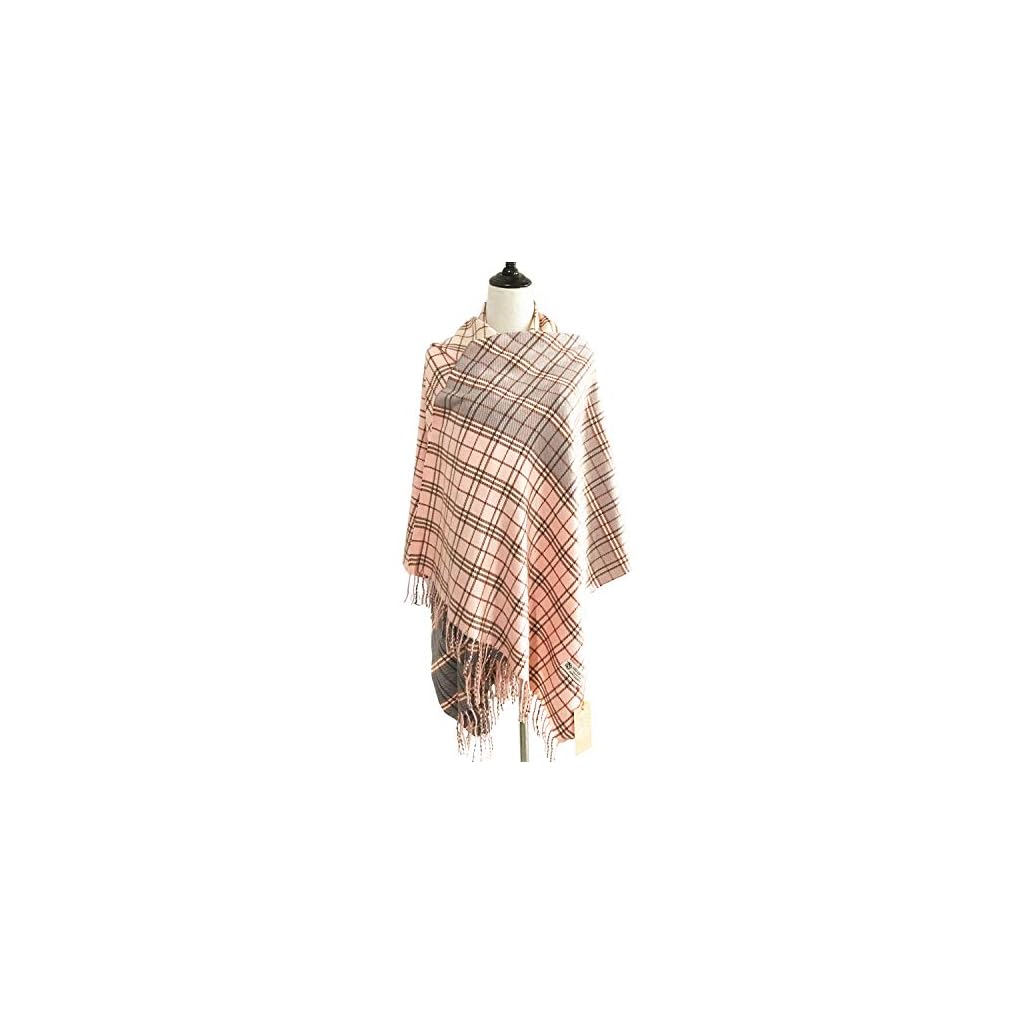 Yonhi Women's Large Blanket Wrap Shawl Scarves Warm Cozy Tartan Wrap