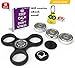 fabquality Cube Suction Cup Fidget Spinner Anti-Anxiety 360 Spin with Hand Stap + Minion Key Chain, ADHD Relieves Stress, Autism, Anxiety and Relax for Children and Adults