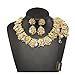 Holylove 7 Colors Crystal Vintage Statement Necklace Earrings (Yellow-8041BE yellow set)
