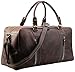 Polare Mens Vintage Leather Duffel Overnight Travel Duffle Weekender Bag With YKK Metal Zippers (X-large 23.2'')