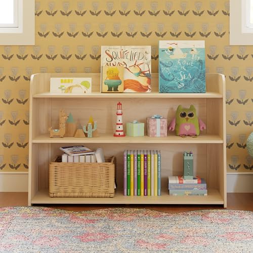 Babyletto Melo Montessori 3 Shelf Bookcase, GREENGUARD Gold Wood Bookshelf - Ea…