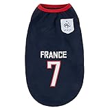Siray World Cup FIFA France National Soccer Team Pet Jersey Dogs Costume Football T-Shirt Dog Clothes M
