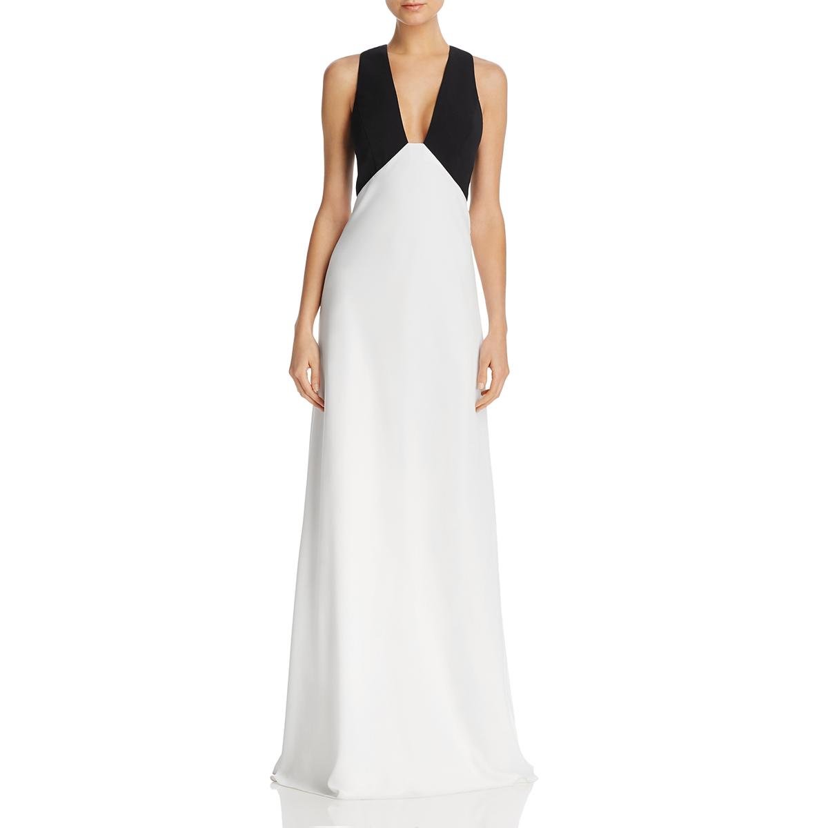 Jill-Jill-Stuart-Womens-Two-Tone-Dress-with-deep-v-Neck-BlackOff-White-12