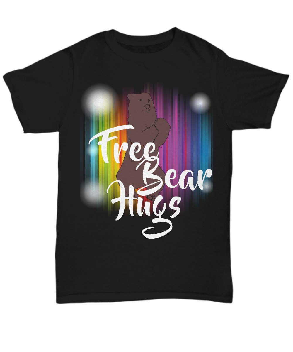 Free Bear Hugs Gift Lgbt Pride Month Rainbow Colors Shirt - Unisex Tee
