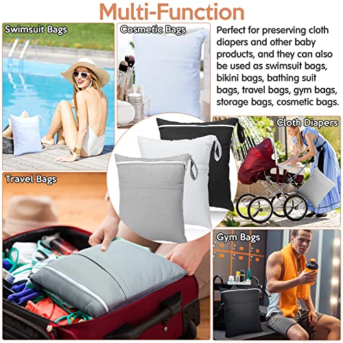 9 Pack Wet Dry Bag for Baby Cloth Diapers Waterproof Wet Bag Washable