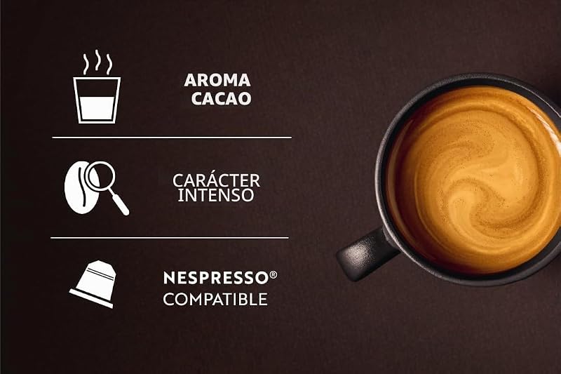 Ristretto - Cápsulas para cafetera Nespresso (100 unidades, intensidad 9/10, con certificado UTZ, de aluminio)