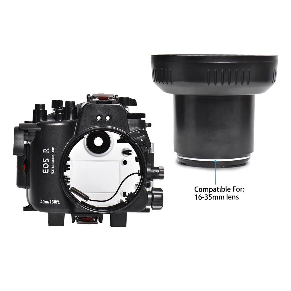 Seafrogs Underwater Housing for Canon EOS R Professional Diving Waterproof Case for Canon EOSR+24-105mm/ 16-35mm/ 24-70mm Lens for Underwater Photography Videography
