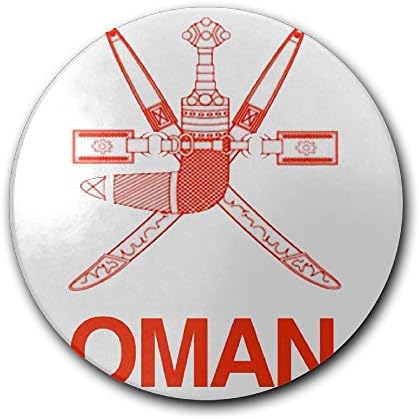 Loveoorheebe65 Premium Quality Round Coffee Bar Coasters Coat Of Arms Of Oman Cork Ceramic Coasters Round Tea Cup Mat Drink Coasters