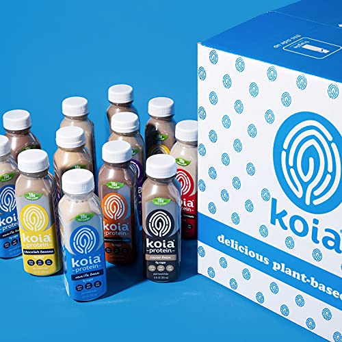Koia Protein Variety 12Pack Ready To Drink Plant Protein Shakes (12 oz) Dairy Free, Gluten