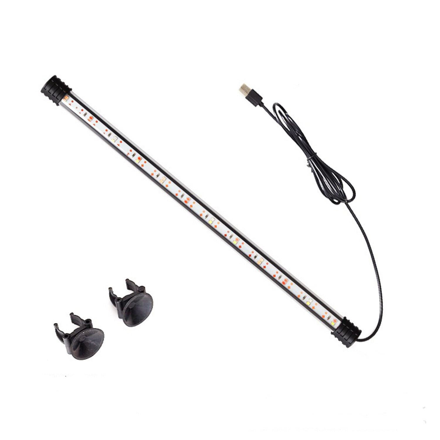 BigTron LED Aquarium Lighting, Waterproof RGB Fish Tank Light Multicolor Underwater Crystal Glass Lights (RGB 38cm)