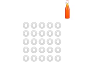 ZLXHDL Reusable Silicone Gaskets for Swing Top Bottles,25 Pack Leakproof Seals Home Brew Beer Glass Jars