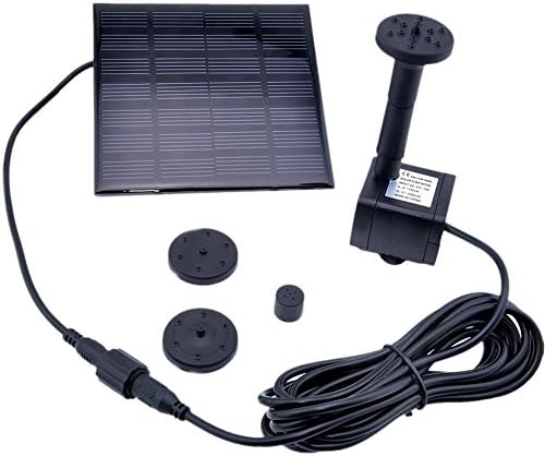 KELOMTECHNOLOGY Solar Power Water Pump Panel Kit Submersible Water Pump for Pool Garden Pond Birdbath Fountain, 1010cm Square Solar Panel 7V 180L/H Solar Pump