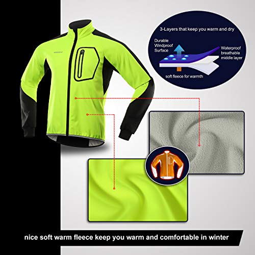 Buy BERGRISAR Men’s Winter Softshell Cycling Jacket