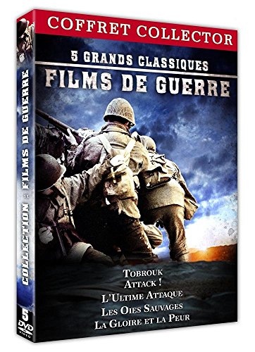 5 Classiques Films De Guerre : L'ultime Attaque (Zulu Dawn) + Les Oies Sauvages + La Gloire Et La Peur + Attack! (Attaque) + Tobrouk - Commando Vers L'enfer - Pack