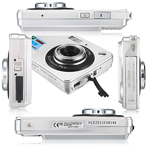 Digital Camera, Yudeg 2.7" Mini Video Camera Camcorder HD 720P Digital Point Shoot Camera Camcorder for Kids Christmas&Birthday Gift (Silver)