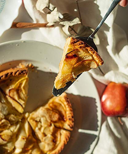 12PCS Stainless Steel Cake Server, Stainless Steel Pie Machine Cake Rack Handle Scraper Slot Pizza Machine Cutting Knife Professional Shovel Server