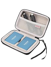 BOVKE - Maletín de transporte para Samsung T3 T5 SSD portátil de 250 GB, 500 GB, 1 TB, 2 TB, USB 3.0, SSD externo, disco duro de estado sólido, a prueba de golpes, bolsa de viaje, color negro