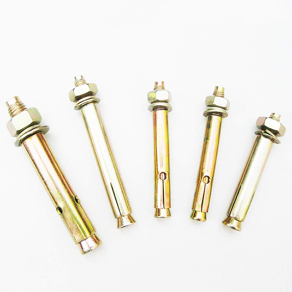 10Pcs Expansion Anchor Bolts Fixing Sleeve Concrete Anchor Expansion Screw Bolts - M10 x 80mm