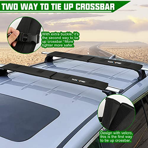SUNPIE Crossbar Pads for Roof Rack Car Ski Snowboard Rood Racks Luggage