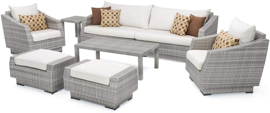 Amazon Com Rst Brands Cannes 8pc Sofa And Club Chair Seating In