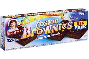 Little Debbie, Brownies Cosmic with Chocolate Chip Candy Big Pack, 28 Ounce