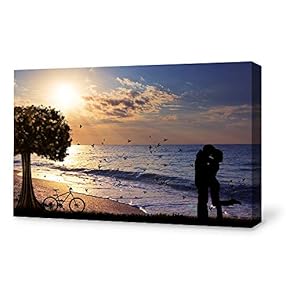 Canvas Wall Art for Living Room,Bedroom Home Artwork Paintings Charming Sunset Ready to Hang - 12x18 inches