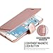 iPhone 7 Leather Wallet Case - SOWOKO Ultra Slim iPhone 7 Flip Cover Credit Card Slots Protective Case with Magnetic Closure for Apple iPhone 7 (2016) - Rose Gold