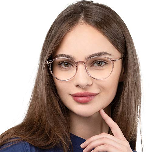 Firmoo Blue Light Blocking Glasses, Anti Eyestrain Anti Glare Computer Glasses, Round