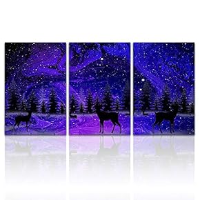 signwin 3 Piece Canvas Wall Art Beautiful Scenery...