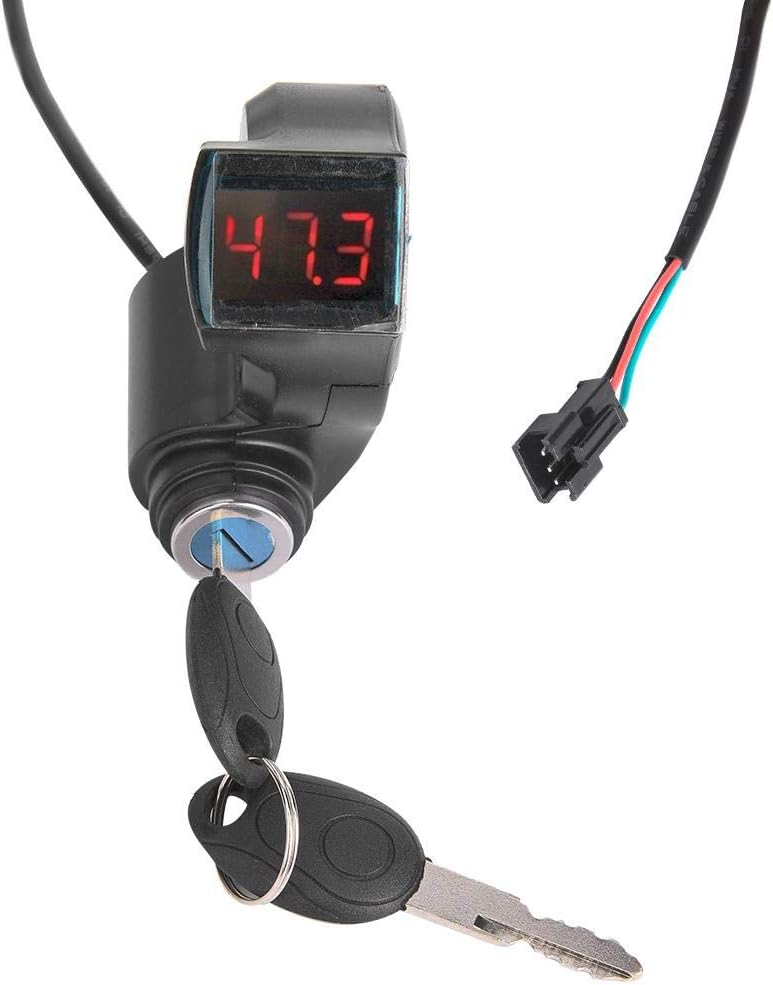 Voltage Display & 2 Keys, Thumb Throttle Digital Battery Voltage Display Switch Power with Key Lockebike thumb throttle - Image 3