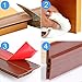 WeiBonD Weather Stripping Door Seal - Under Door Draft Stopper, Self-Adhesive Door Bottom Seal Strip, Anti-Noise, Anti-Bug Door Sweep (Brown)