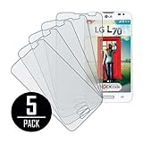 LG Optimus L70 Screen Protector Cover, MPERO Collection 5 Pack of Matte Anti-Glare Screen Protectors for LG Optimus L70
