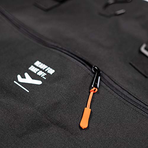 66 In Premium Trifold Garment Bag for Travel | Extra Long Women Dress, Men Suit, Wedding and Formal Gown | Hanging, Breathable, Foldable, 7 Pockets, Full Length Airplane Traveling Carry On for Clothes