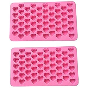 CHRISTY HARRELL Chocolade schimmel, 2 Stks Mini Liefde Hartvormige Non-Stick Siliconen Mal, voor DIY Bakken Chocolade…