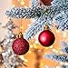 Valery Madelyn 24ct 40mm Christmas Ball Ornaments Red Decoration, Shatterproof Small Xmas Christmas Tree Ornaments Balls, Themed with Tree Skirt (Not Included)