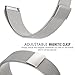 Wearable4U Milanese Magnetic Loop Quick Release Replacement Stainless Steel Watch Band Strap 18, 20 or 22mm (Silver, 20 mm)