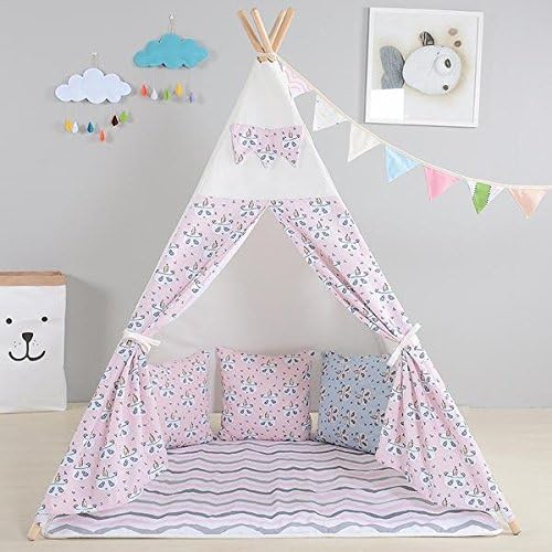 Integrity Co Children's premium vintage lace princess Teepee. Kids play tent / playhouse / wigwam Tipi (Pink Panda)