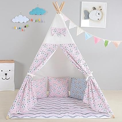 Erstklassiges Panda Indianerzelt Tipi für Kinder. Kinder Spielzelt / Spielhaus / Wigwam von (Integrity co) (pink)