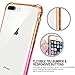 Salawat for iPhone 7 Plus Case, Clear iPhone 8 Plus Case Cute Anti Scratch Slim Phone Case Cover Reinforced TPU Bumper Shock Absorption Protective Case for iPhone 7/8 Plus (Orange Pink)