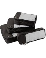 AmazonBasics 4-Piece Packing Cube Set - Small, Medium, Large, and Slim