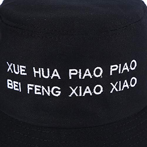Asudaro Fischerhüte, Unisex Bucket Hat Baumwolle Xue Hua Piao Piao Bei Feng Xiao Xiao Sonnenhut Sommerhut Faltbar… – Bild 4