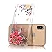 luolnh Compatible with iPhone Xs Max Case,iPhone Xs Max Case with Flower,Slim Shockproof Clear Floral Pattern Soft Flexible TPU Back Cover for iPhone Xs Max 6.5 inch (2018)- Pink Flower