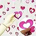 100PCS Valentines Day Red Pink White Balloons Hanging Swirls Kit, 12in Balloon Valentine's Day Wedding Bling Heart Ceiling Hanging Streamers for Sweetheart Wedding Bridal Shower Anniversary Engagement