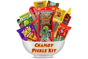 Alamo Sour Pickle Kit, Mexican Candy Mix Ready to make the Famous TikTok Trend, Includes Original Alamo Dill Pickle, Baby Lucas, Lucas Gusano, Skwinkles Salsaghetti, Tajin & Pulparindo by LookOn (Alamo Sour)