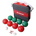Harvil 100mm Bocce Ball Set. Includes 8 Poly-Resin Balls, 1 Pallino, 1 Nylon Zip-Up Carrying Case and Measuring Rope.